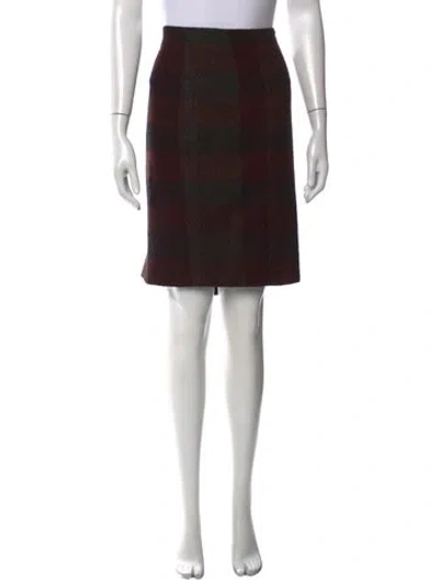 Pre-owned Balmain Wool Mini Skirt In Brown