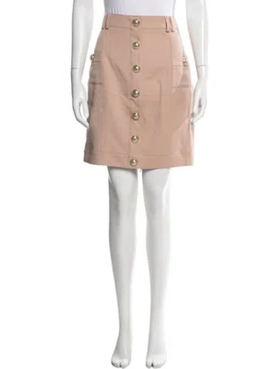 Pre-owned Balmain Wool Mini Skirt In Pink