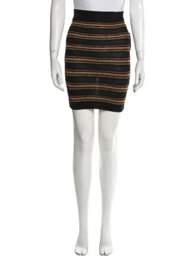 Pre-owned Balmain Wool Mini Skirt W/ Tags In Black
