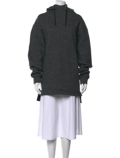 Pre-owned Balmain Wool Mock Neck Sweater In Grey
