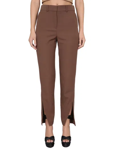 Balmain Wool Trousers In Brown
