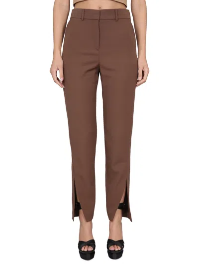 Balmain Wool Trousers In Brown