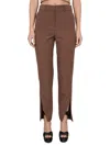 Balmain Women's Wool Pants In Brown