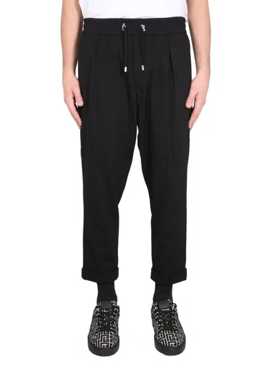 Balmain Wool Pants In Black