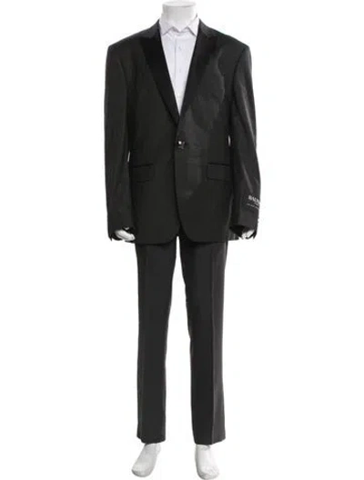 Pre-owned Balmain Wool Patterned Blazer In Black