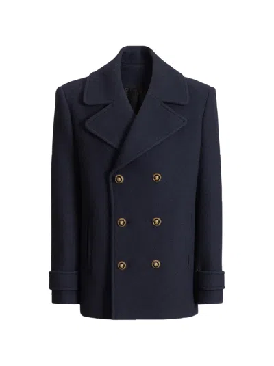 BALMAIN WOOL PEA COAT