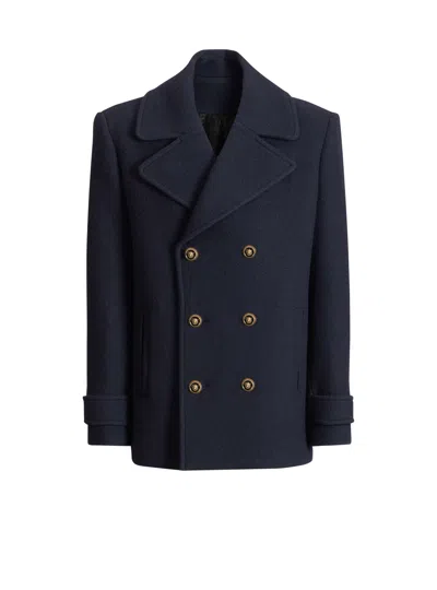 BALMAIN WOOL PEA COAT