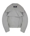 Balmain Oversized Wool Caban Featuring Pockets In Gray
