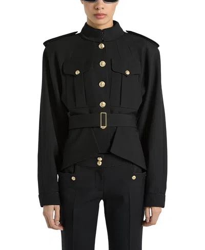 BALMAIN WOOL PEPLUM JACKET