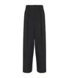 BALMAIN WOOL PLEATED TROUSERS