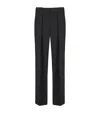 Balmain Straight Leg Pleated Pants With Pockets And Belt Loops In Black