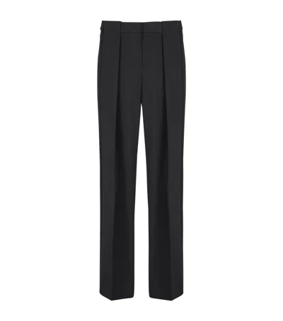 BALMAIN WOOL PLEATED TROUSERS
