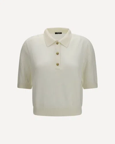 Balmain Wool Polo With Vintage Buttons In Multi