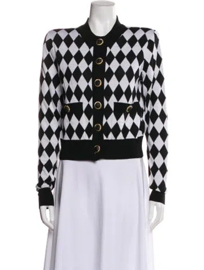 Pre-owned Balmain Wool Printed Sweater In Black