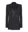 Balmain Double-breasted Tuxedo Blazer In Black