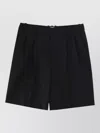 Balmain Black Solid Shorts In Black