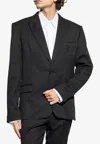 Balmain Wool Single-breasted Blazer In Black