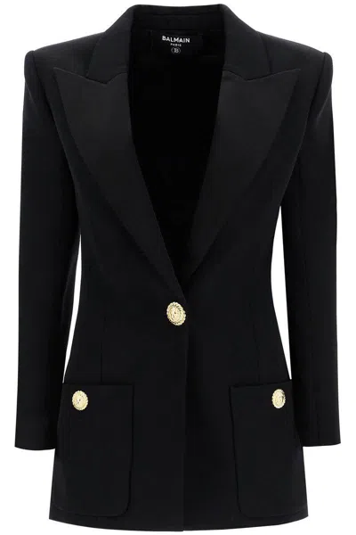 BALMAIN BALMAIN WOOL SINGLE-BREASTED BLAZER JACKET