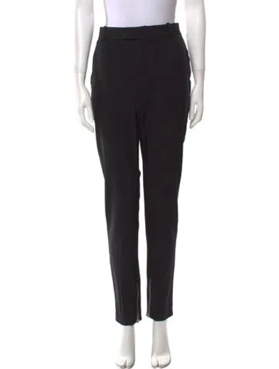 Pre-owned Balmain Wool Skinny Leg Pants In Black