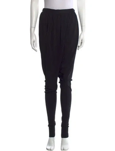 Pre-owned Balmain Wool Skinny Leg Pants In Black