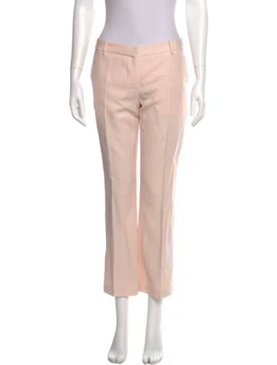 Pre-owned Balmain Wool Skinny Leg Pants In Pink