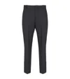 Balmain Wool Slim Tailored Trousers In Black