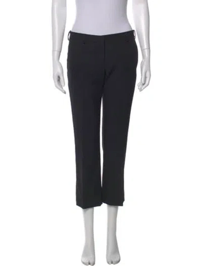 Pre-owned Balmain Wool Straight Leg Pants In Black