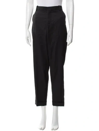 Pre-owned Balmain Wool Straight Leg Pants In Gray