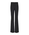 Balmain Navy Blue Twill Pant In Black