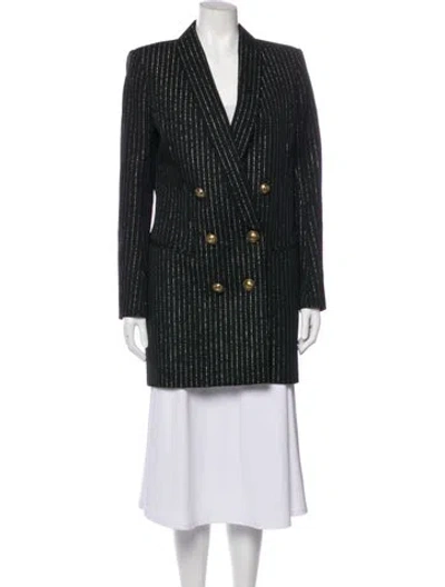 Pre-owned Balmain Wool Striped Evening Jacket In Multi