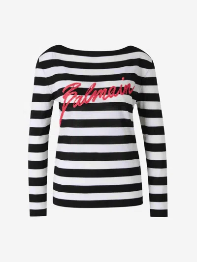 Balmain Wool Striped Jersey