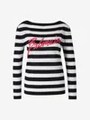 Balmain Signature Logo Striped Sweater In Multi
