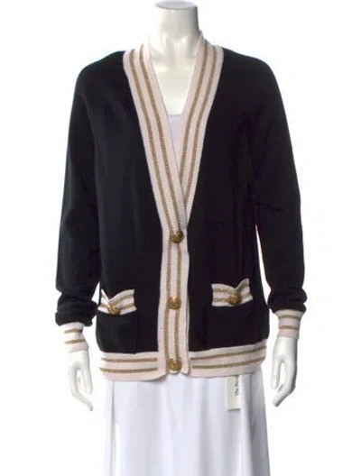 Pre-owned Balmain Wool Striped Sweater In Black