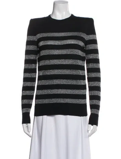 Pre-owned Balmain Wool Striped Sweater In Blue