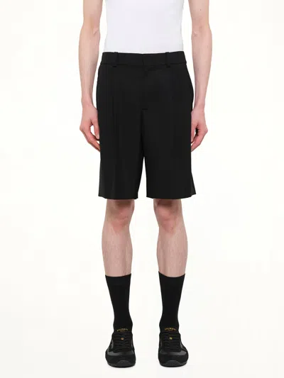 Balmain Wool Tailored Bermuda In Black