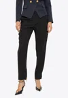 Balmain Wool Tailored Pants In Black