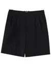 Balmain Black Solid Shorts In Black