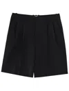 Balmain Black Solid Shorts In Black