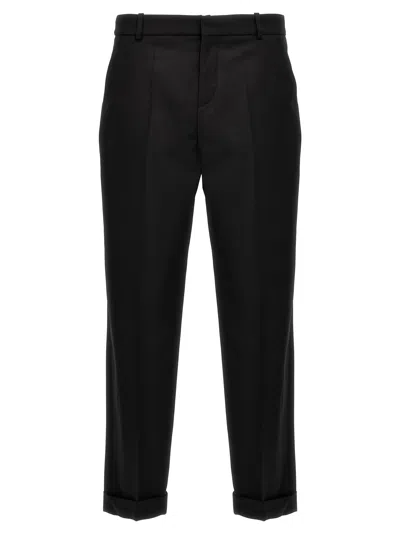Balmain Wool Tailored Trousers In Black
