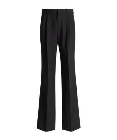 Balmain Wool Trousers With Elasticated Waist In Blue