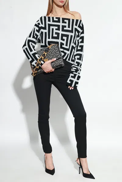 Balmain Button-detail Slim-fit Trousers In Black
