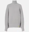 Balmain Wool Turtleneck Sweater In Gray