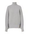 Balmain Wool Turtleneck Sweater In Gray