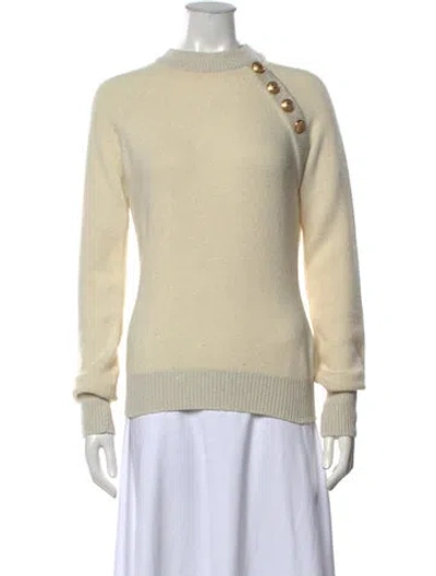 Pre-owned Balmain Wool Turtleneck Sweater In Neutrals