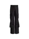Balmain Wool Twill Cargo Pants In Black
