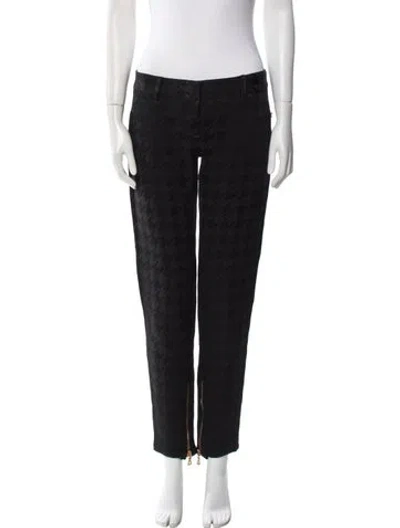 Pre-owned Balmain Wool Wide Leg Pants In Black