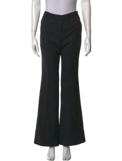 Pre-owned Balmain Wool Wide Leg Pants W/ Tags In Black