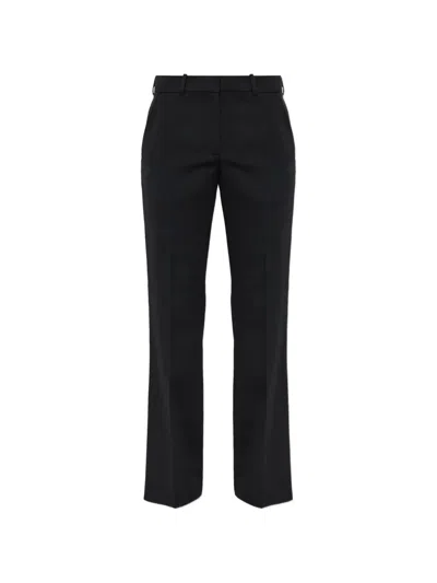Balmain Wool-blend Straight-leg Trousers In Black