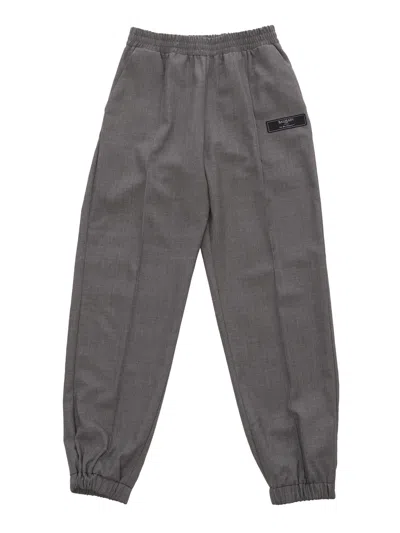 Balmain Woven Trousers In Gray