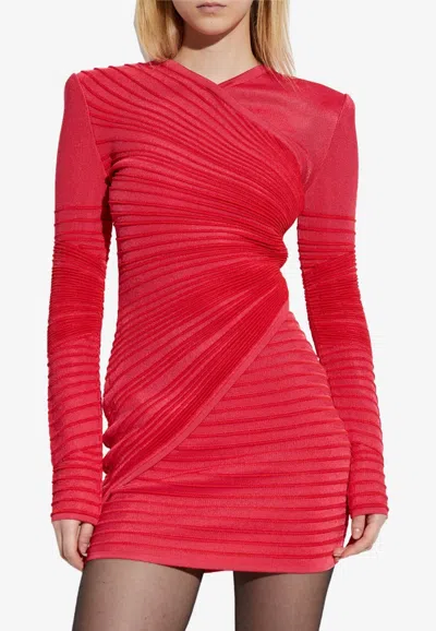BALMAIN WRAP-EFFECT MINI DRESS